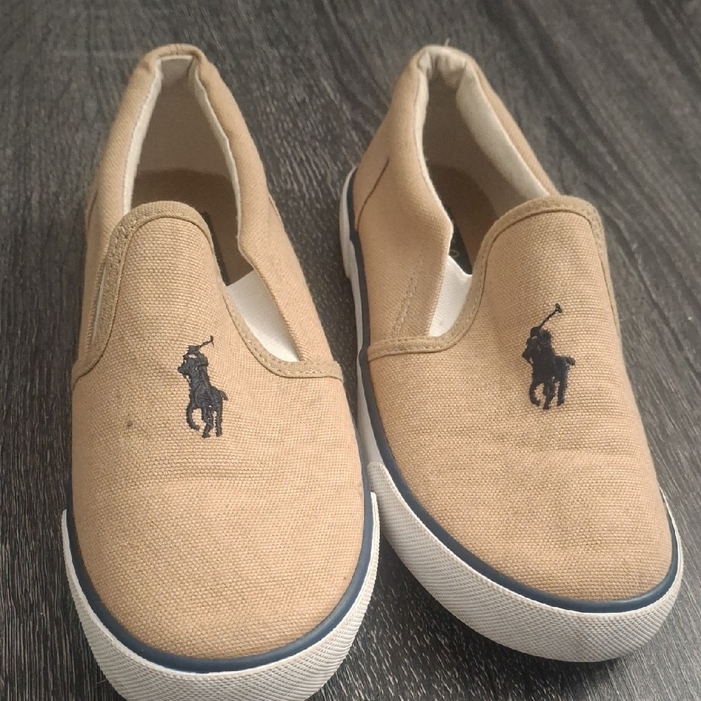 Youth /Ralph Lauren Beige Slip-On Shoes- Child Size 2
